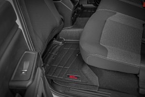 Ford Ranger Floor Mats - Front + Rear - Rough Country - Sure-Fit - '24-'25